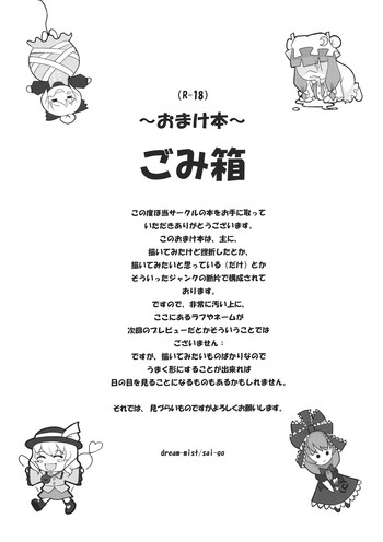 (C79) [dream-mist (sai-go)] Gomibako (Touhou Project) cover