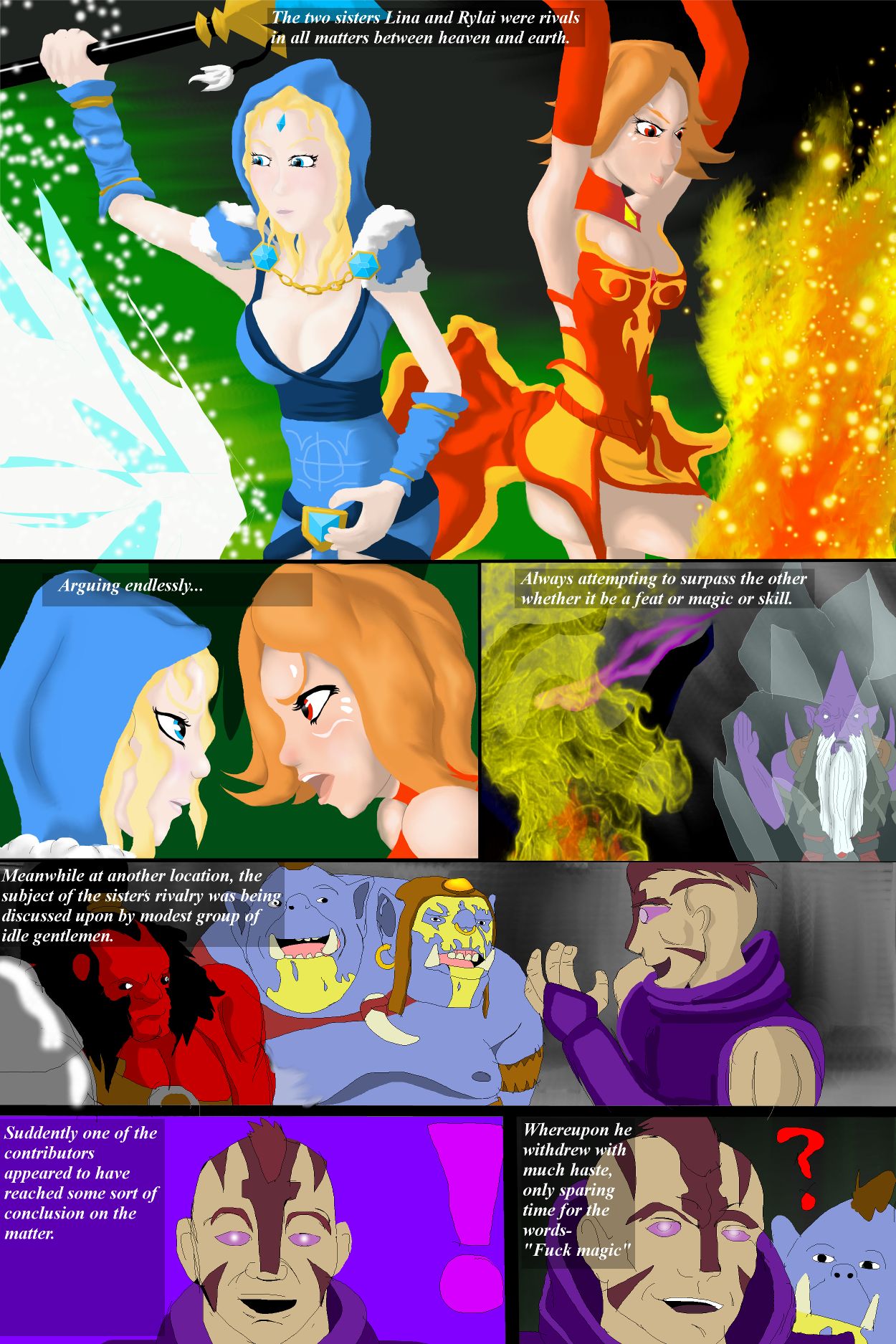 Lina and Rylai – Defense of the Ancients by Elkswoop