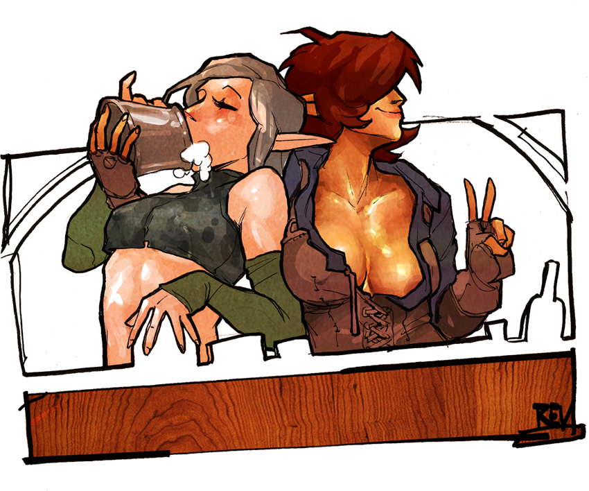 Elven Lesbians – Maeryll and Cinder