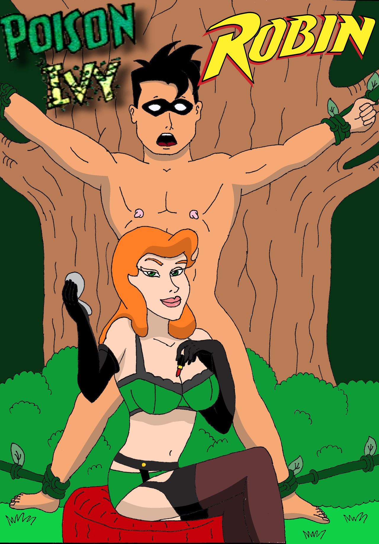 Elicitation of his Intimate Seed- Poison Ivy & Robin