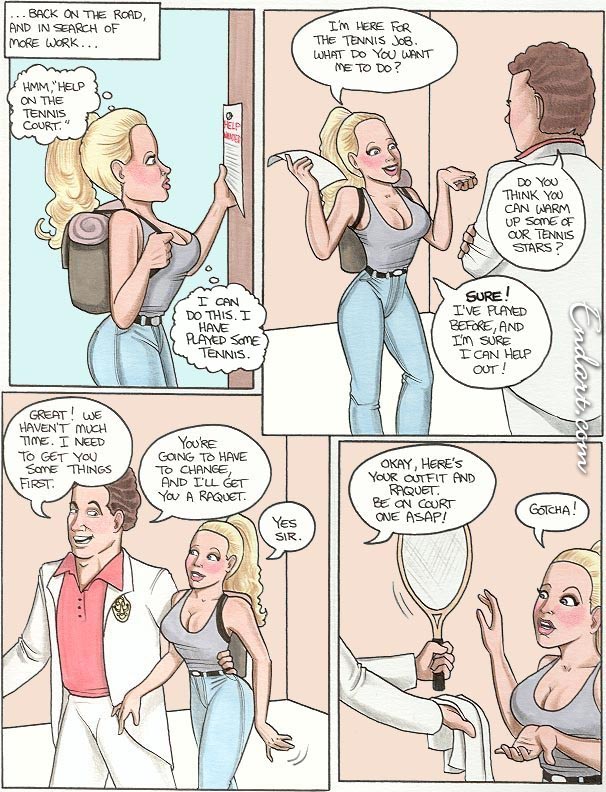 Spanking Pamelee Adventure-Tennis