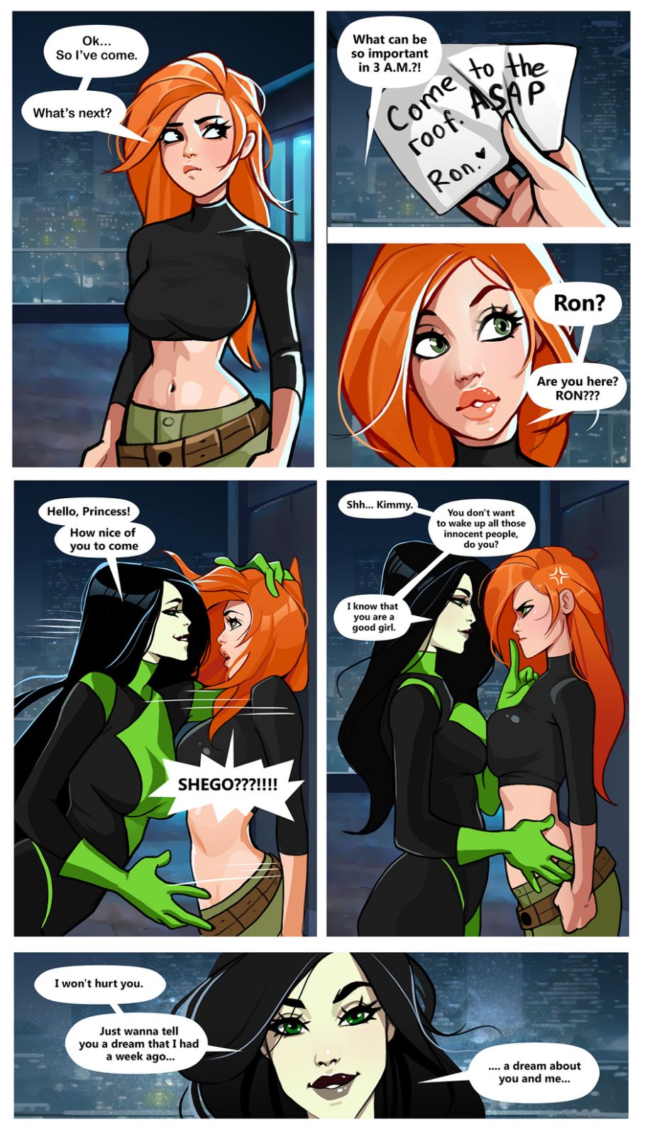 Kim and Shego – Date on the roof – Olena Minko [Kim Possible]