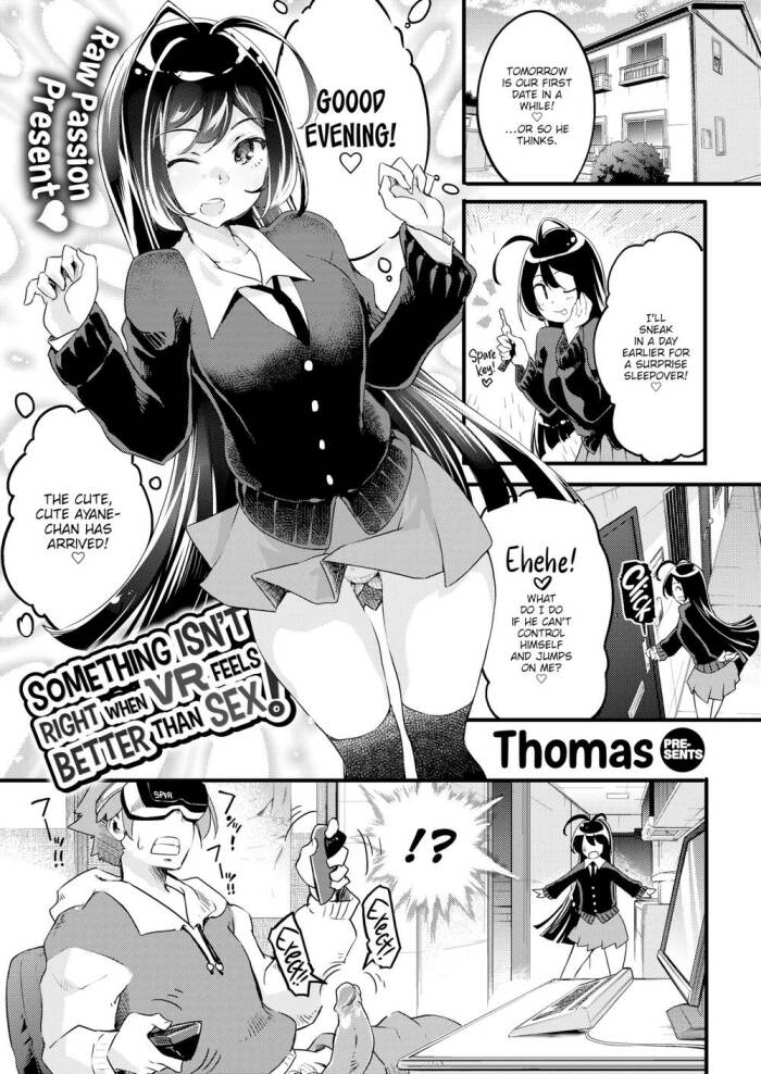 [Thomas] Something Isn't Right When VR Feels Better Than Sex!