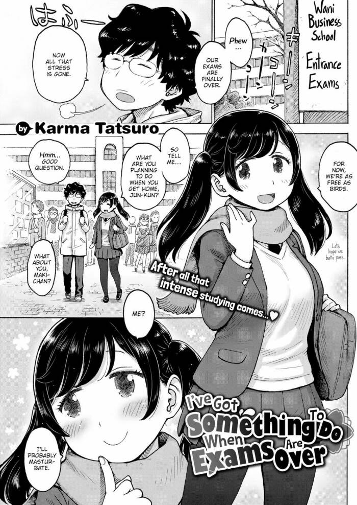 [Karma Tatsuro] I've Got Something To Do When Exams Are Over