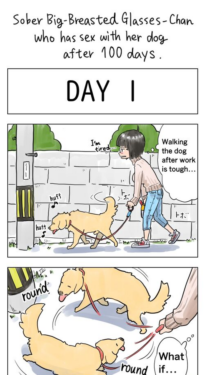 alice dogsex Lithium] Plain Big-Breasted Glasses-Chan who has sex with her dog after 100  days - Comique | HentaiHand