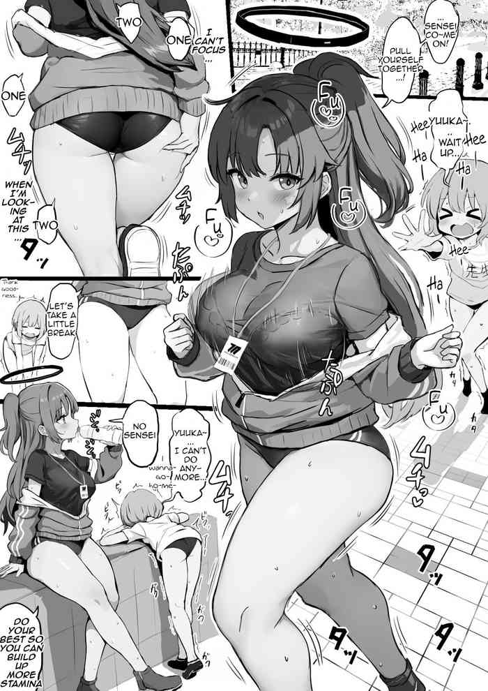 [Fuzume] Taisoufuku Yuuka ga Shota Sensei ni Futomomo Koki toka Shirikoki toka o Segamareru Manga (Blue Archive) (English)