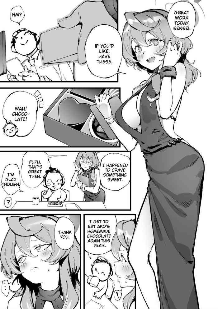 [Suruga Kuroitsu] Valentine Day Ako (Blue Archive) [English] [SDTLs]