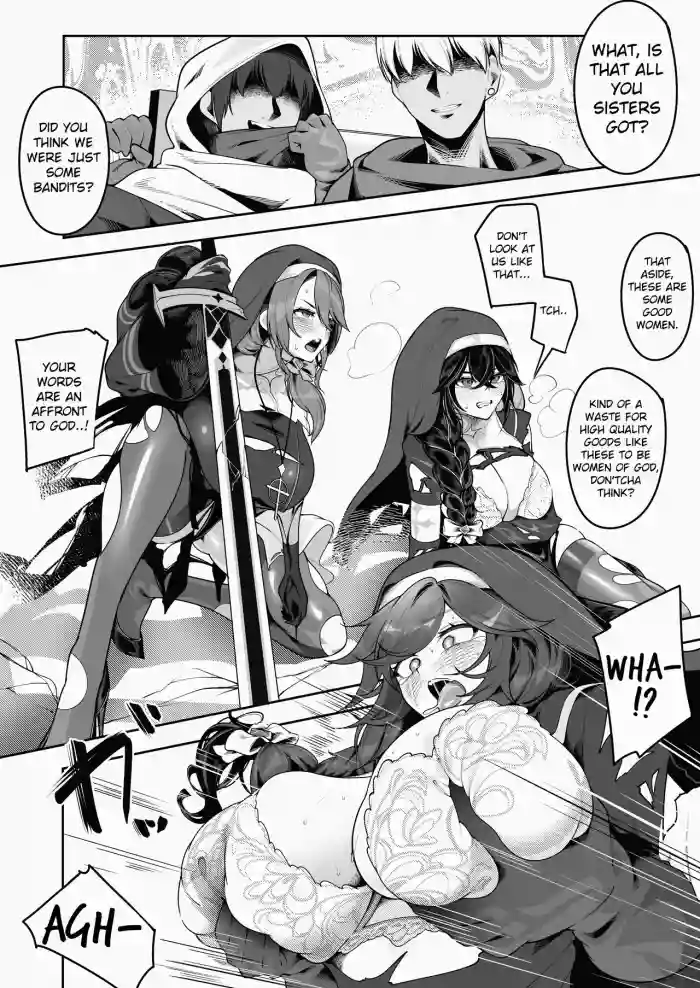 [Semino Hazuki] Nuns Defeated By Bandits - Skeb Request [English]