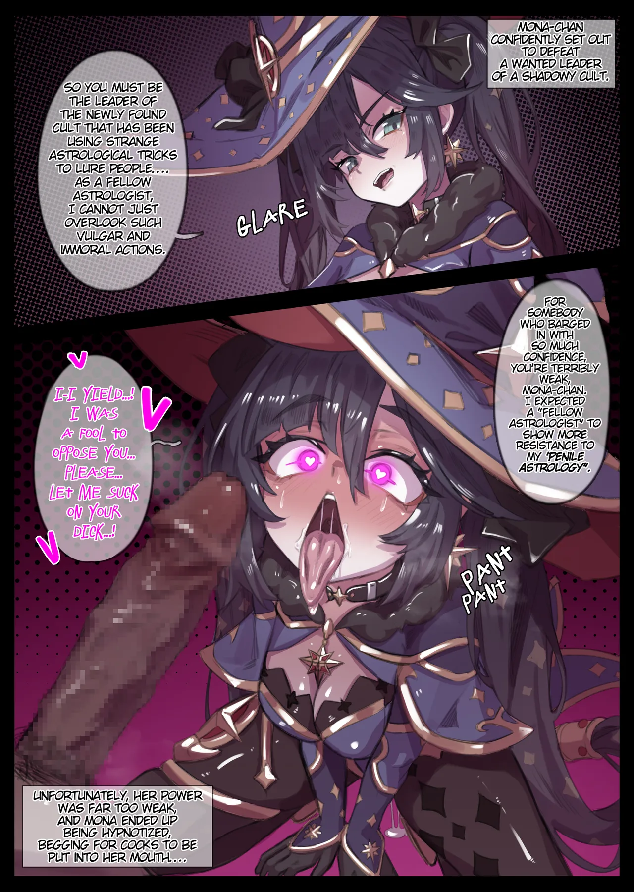[Miwerjooggetser] Mona-chan, the hypnotist cult meat toilet (Genshin Impact) [English]