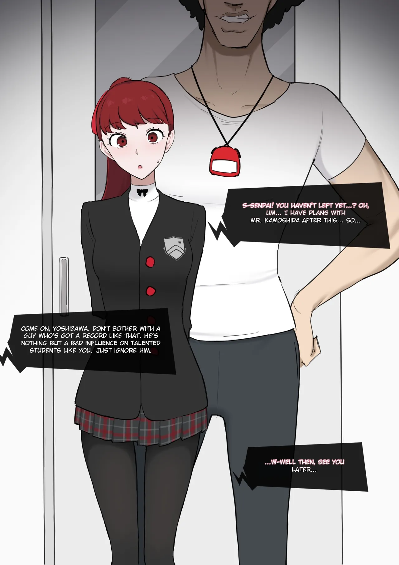 [Giga] Kasumi Yoshizawa x Kamoshida + Prequel (Persona 5) [English]