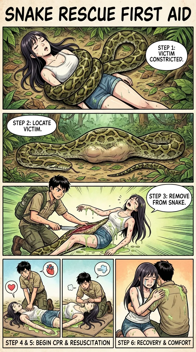 Safety Posters 2: Snake victim (AI Generated)