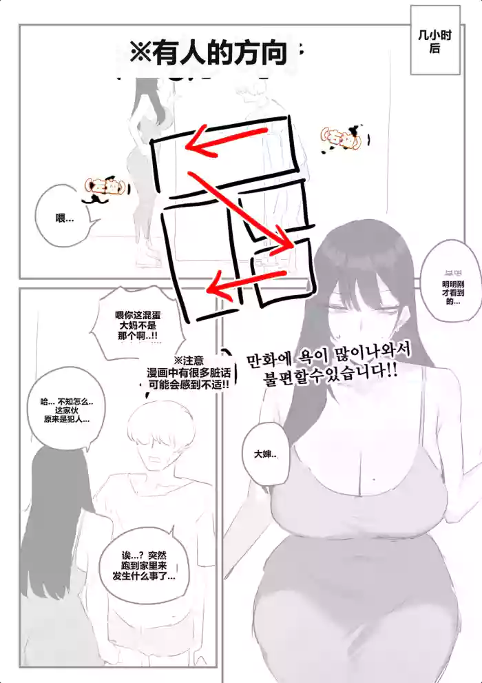 [kkan] 아랫집아줌마 참교육 하는 만화...(전편) [AI Chinese localization]