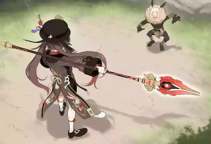 [Pixiv] ruiberuto (96013217)  - ふーたおとヒルチャールが仲良くなる話 [AI Generated]
