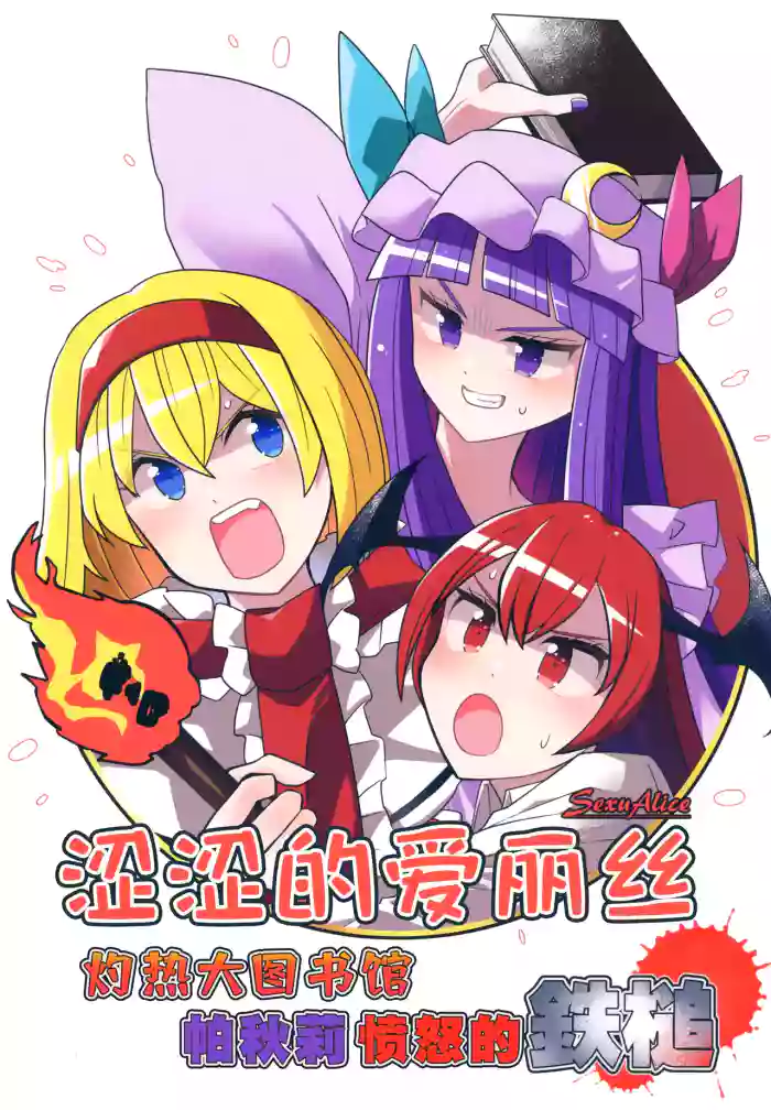 (Reitaisai 23) [Kaiengienn (seiORANGE)] Sex Alice shakunetsu daitoshokan Patchouli okori no Tettsui | 涩涩的爱丽丝 灼热大图书馆 帕秋莉愤怒的铁槌 (Touhou Project) [Chinese] [白杨汉化组]