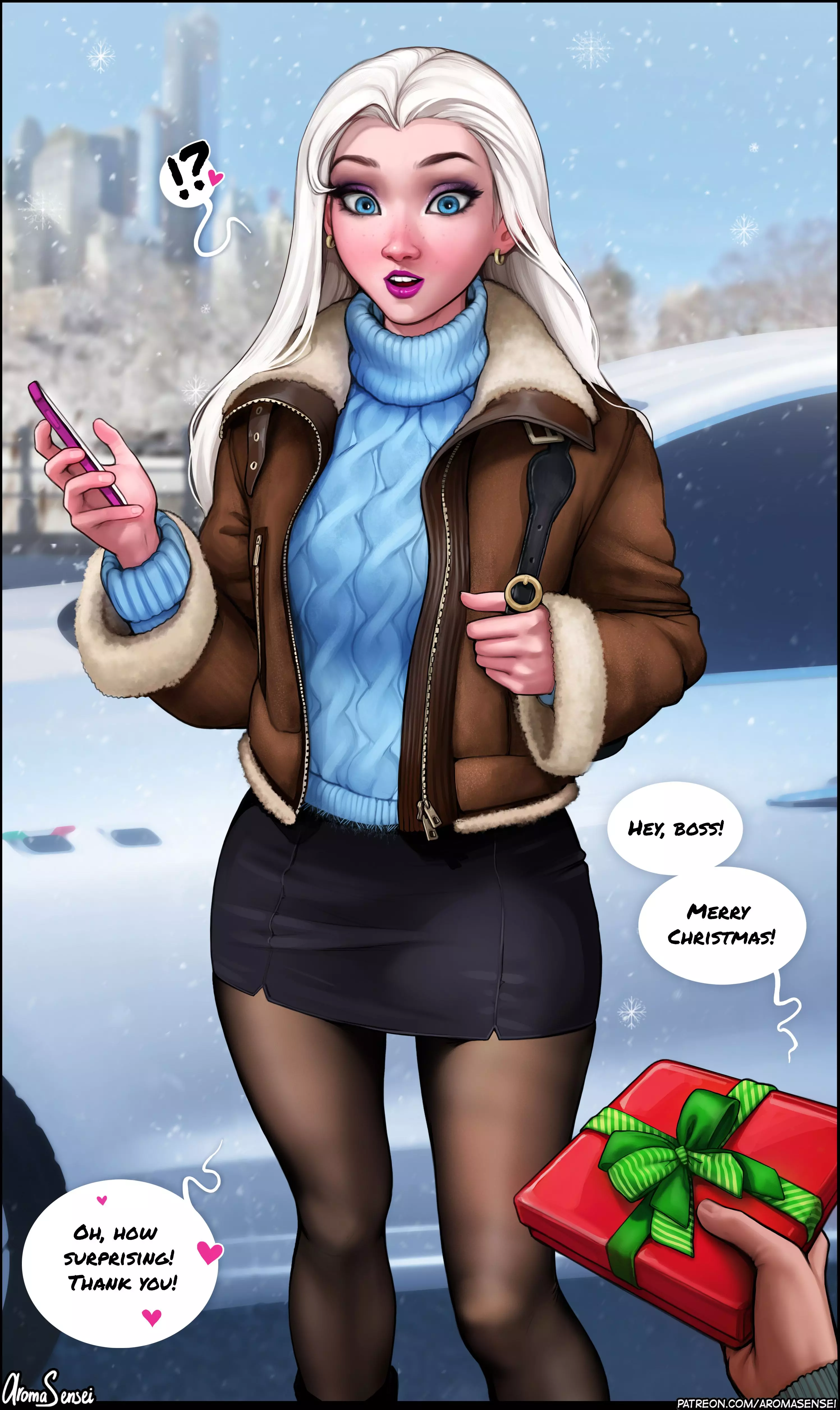 X-Mas Present For Elsa (Frozen) [Aroma Sensei] - Shemale - Chapter 1