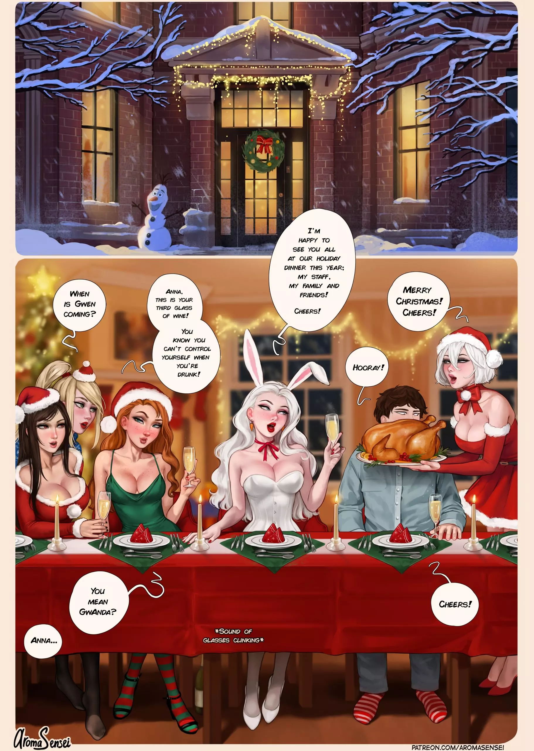 Frozen Inc Christmas Party 2022 (Frozen) [Aroma Sensei] - Shemale - Chapter 1