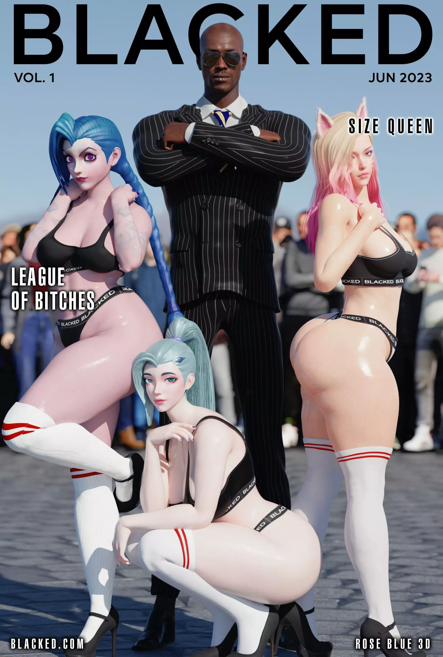 Blacked (League of Legends) [Rose Blue 3D] cover