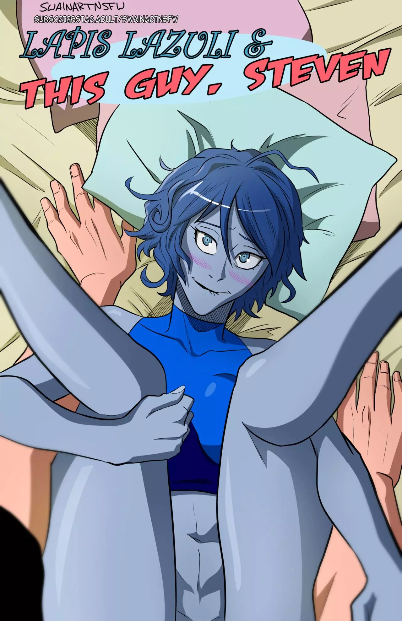Lapis Lazuli and This Guy, Steven (Steven Universe) [Swain Art]