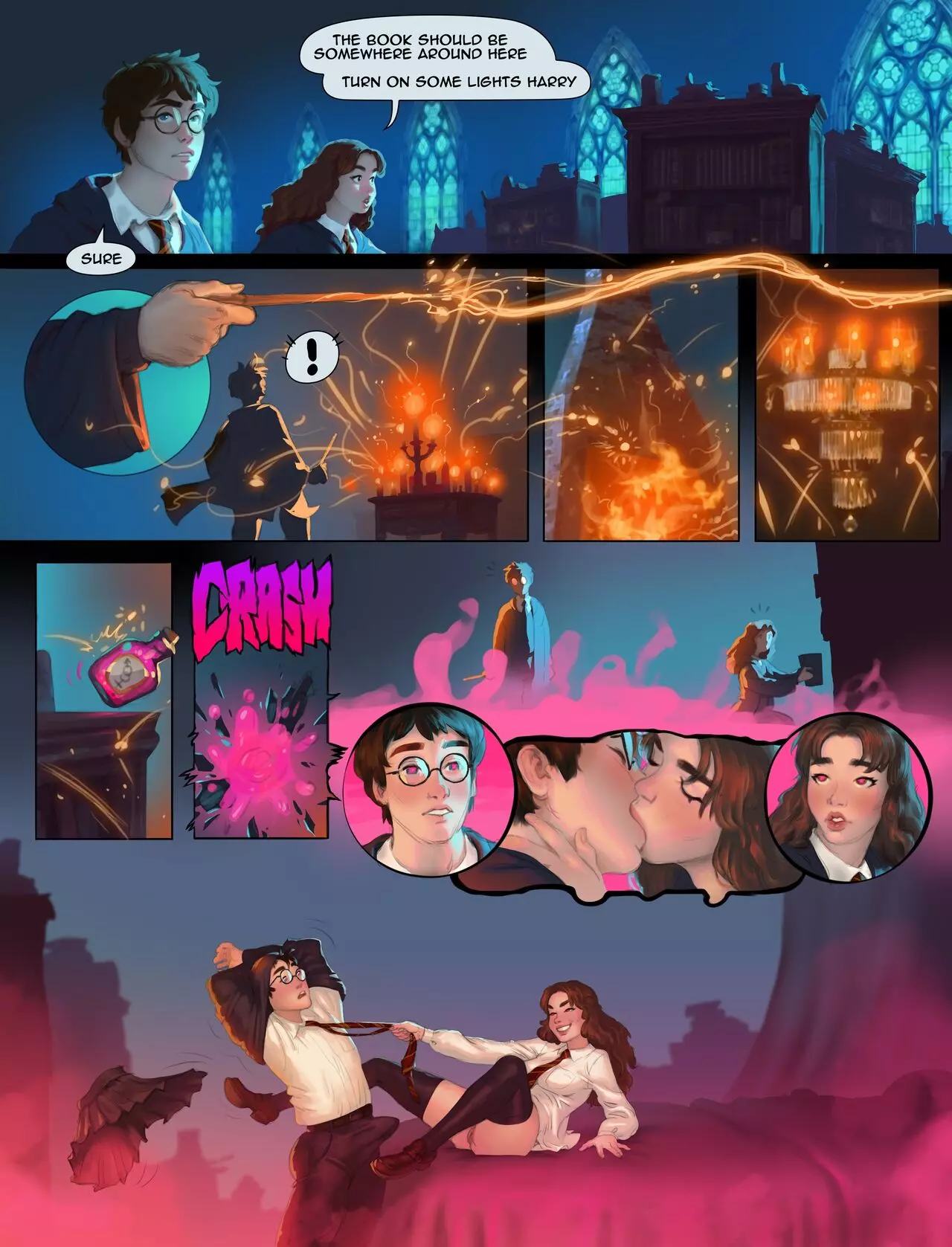 Harry and Hermione in the Room of Requirements ANIMATED (Harry Potter) [Joixxx]