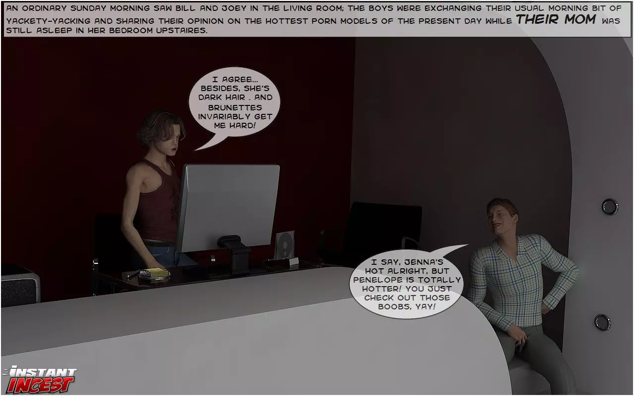 Comics [InstantIncest] - Sons seducing hot momma cover