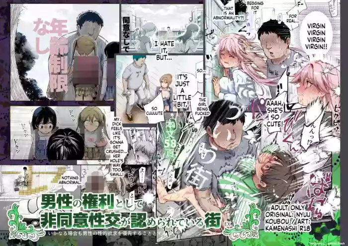 [Nyuu Koubou (Kamenashi)] EX: A town where non-consensual sex is recognized as a man's right. In all cases, the man's sexual desires will take precedence. cover