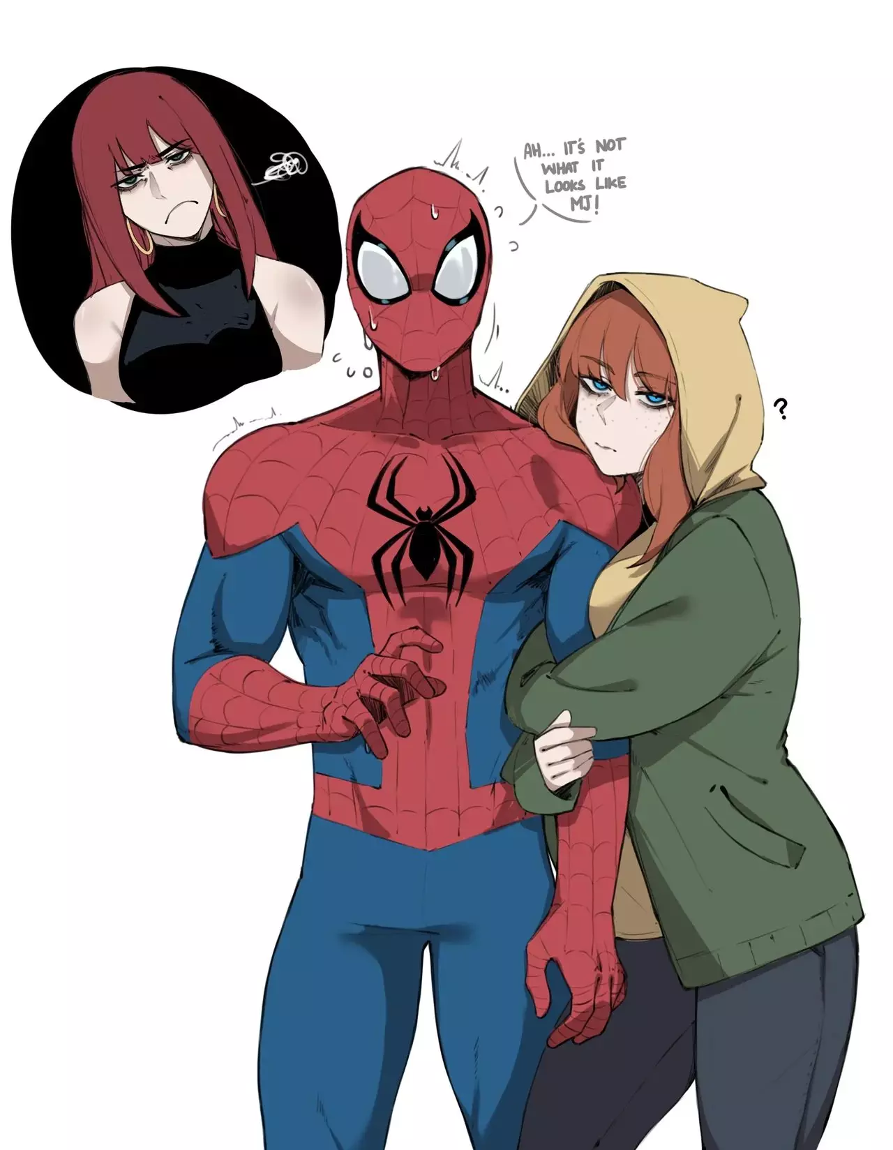 Spidey in Trouble porn comic cover