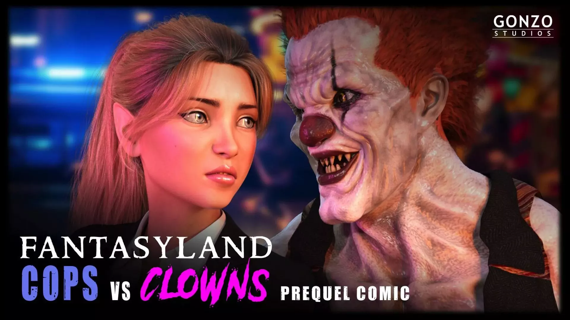 Cops VS Clowns [Sexy3DComics | Gonzo] - Chapter 1 cover