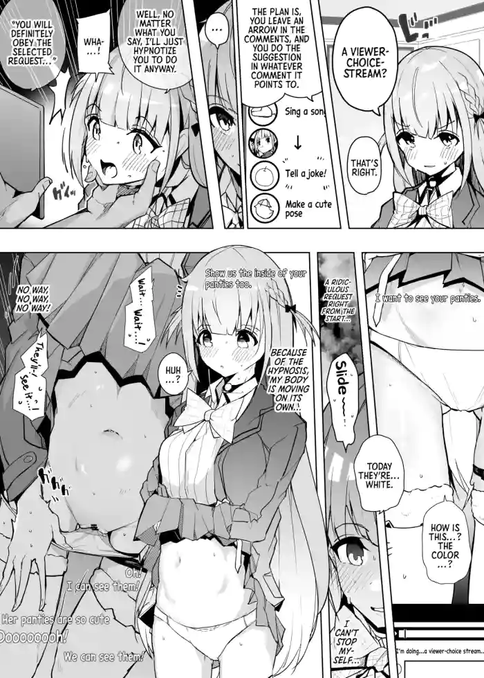 [Dendou Castella] aqtn Saimin de Kyousei Anka Haishin | Aqtn's Forced "Viewer-Choice Stream" via Hypnosis (Minato Aqua) [English] [Morally Bankrupt Wizard Translations] cover