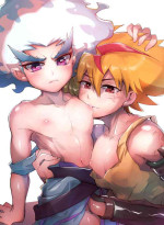 [White Castle (meri)] Free-kun to Lui-kun to Ecchi na Koto Suru Hon (Beyblade Burst God)