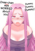 (SC58) [Gachinko Shobou (Kobanya Koban)] Yappari Rider wa Eroi na 8 "Rider, Oneechan ni naru" | As expected, Rider is erotic 8. "Oneechan was worried about you" (Yappari Rider wa Eroi na. Soushuuhen 2) (Fate/hollow ataraxia) [English]
