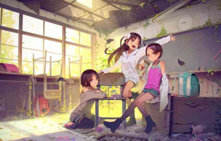 Tiny Evil 5 Part 2 - 淫魔少女３人におちんちん遊ばれる本 (Original Size, No Text)