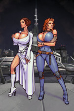 Boobsgames-Leia and Mara (Star Wars)