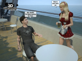 A man fuck Waitress