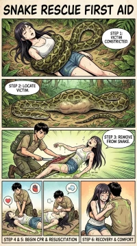 Safety Posters 2: Snake victim (AI Generated)