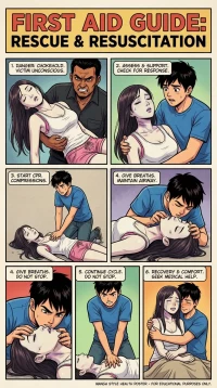 Safety Poster 3: Chokehold Victim (AI Generated)