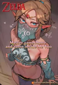 [Amadeus V] Master Came Home and Came Inside Me Too! (Urbosa x Link) [The Legend Of Zelda] [English] [Full Comic] [AI Ge