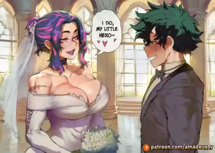 [Amadeus V] Two Brides, One Hero (Deku x Lady Nagant x Camie) [English] [Full Comic] [AI Generated]