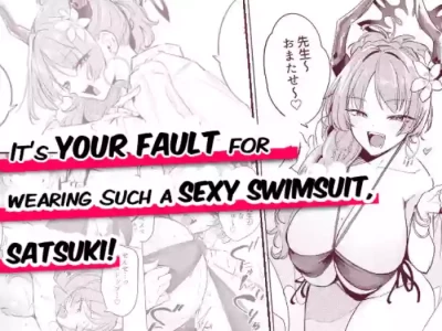 [Otogi no Kuni no Soapland (Kurokawa Otogi)] Satsuki no Mizugi ga Ecchi Sugiru no ga Warui | It's Your Fault for Wearing such a Sexy Swimsuit, Satsuki! (Blue Archive) [English] [syraku]