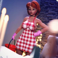 Cass Hamada (Big Hero 6) [URQqURQq] - Cass Busy With Housework