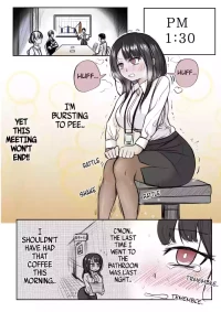 [C_bottle] Desperate Office lady uses men's bathroom by mistake