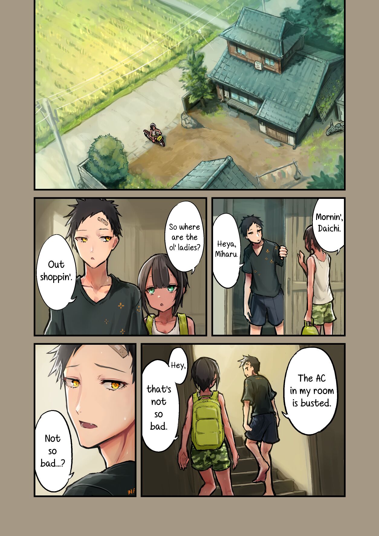 [Hamemie-tei (Sokumaru)] Natsuyasumi! Osananajimi to Asedaku Sex - Sweaty sex wi – Page 4