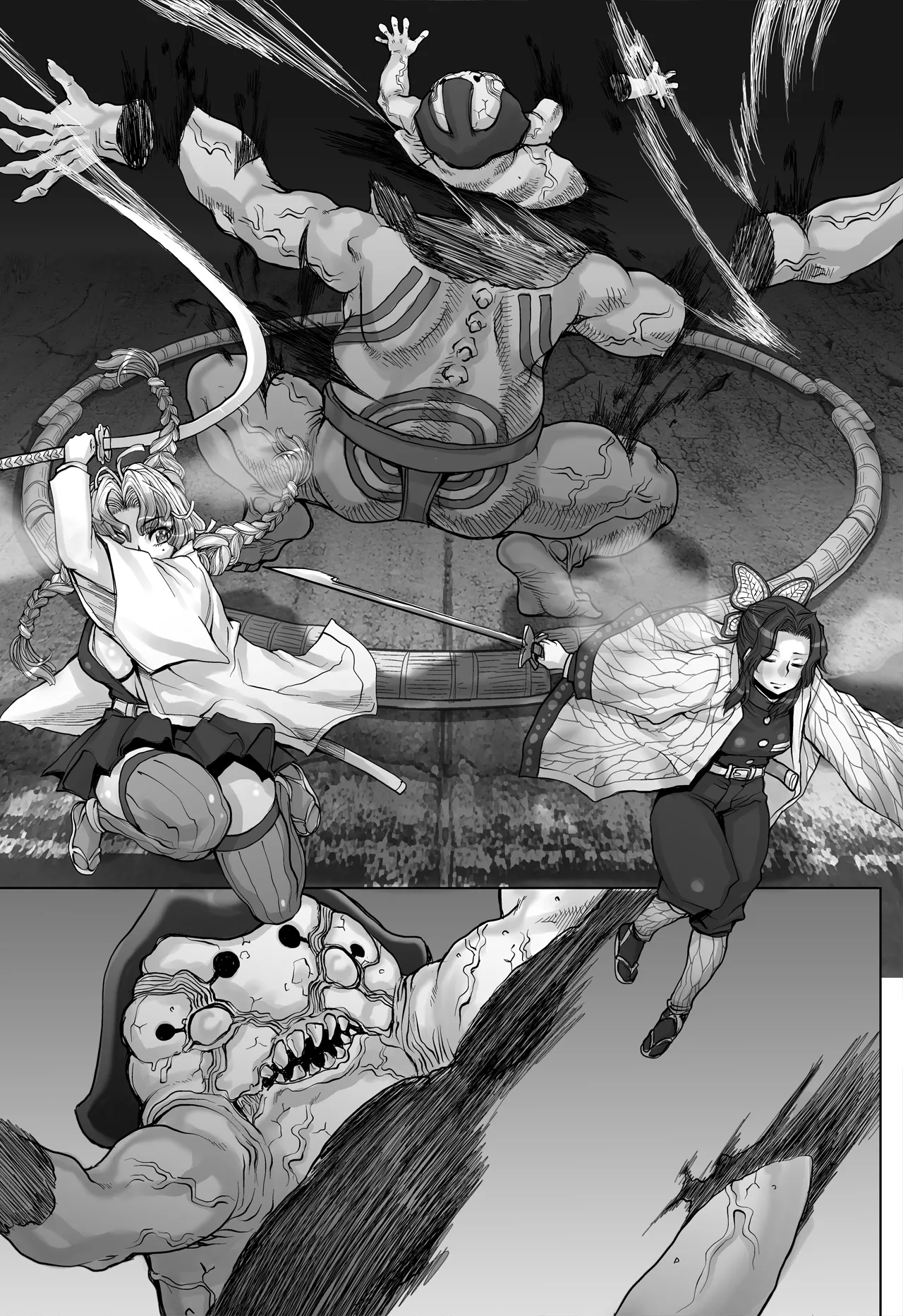 [すたじお☆たぱたぱ (戦国くん)] 全裸にまわしですもうをとらないとでられない部屋 ～鬼ヲ継グ桃～ – पृष्ठ 45