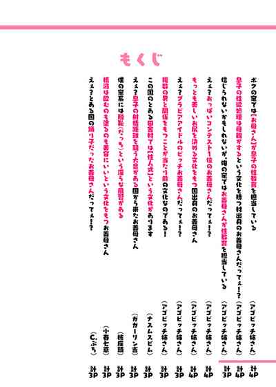 [愛国者 (よろず)] 世界のお義母さん達 〜スケベな文化をもつお義母さん達が息子のあなたを狙っている〜 [日本語、英語 – 2