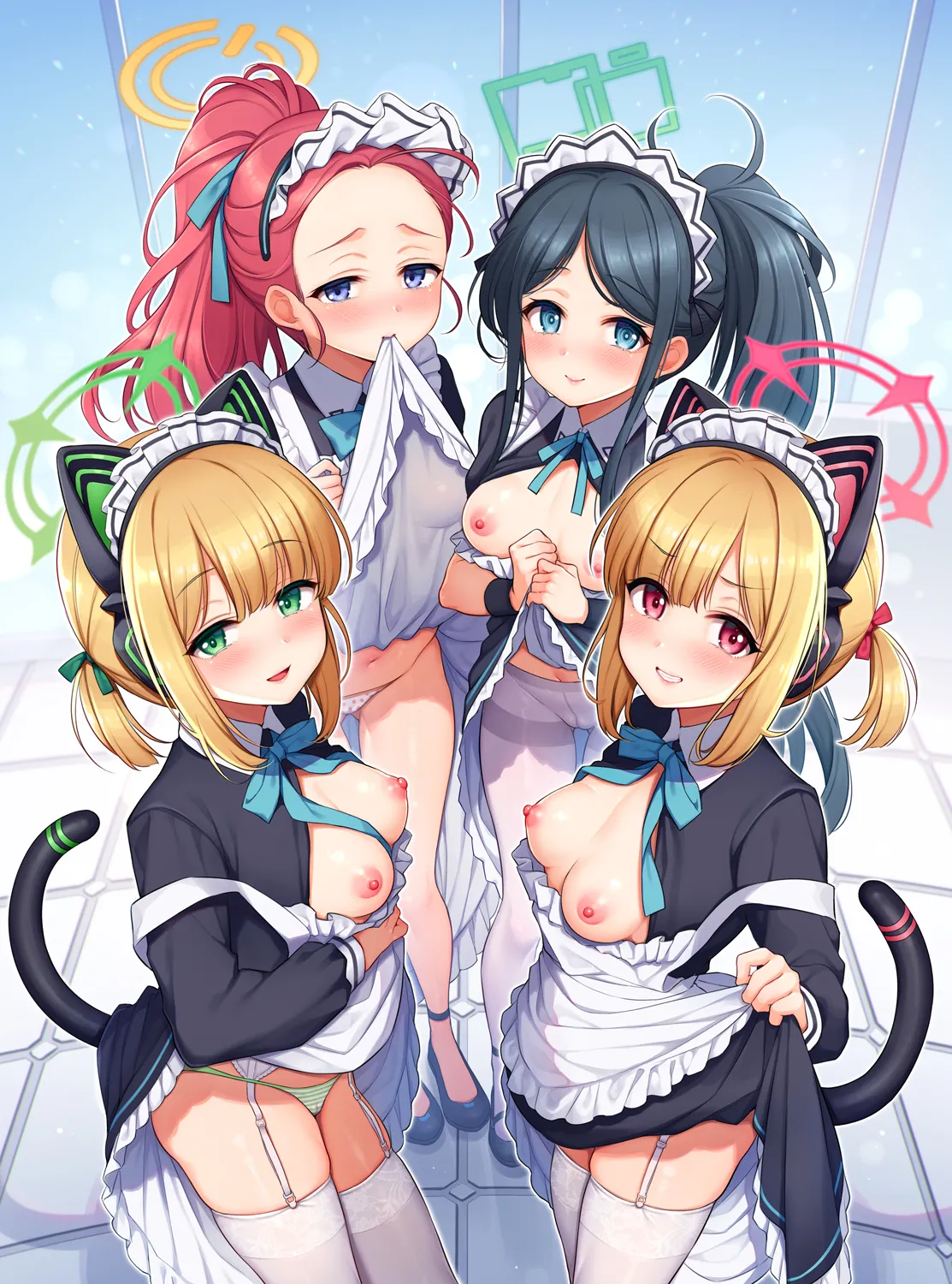 [K+W (ささちん)] 先生攻略ゲーム メイドハーレム編(ブルーアーカイブ) [DL版] – 2